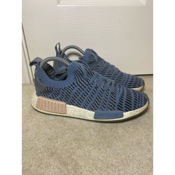 Adidas Shoes - Adidas NMD R1 STLT Raw Steel Athletic Shoes Womens Size 8.5 Blue Black CQ2029